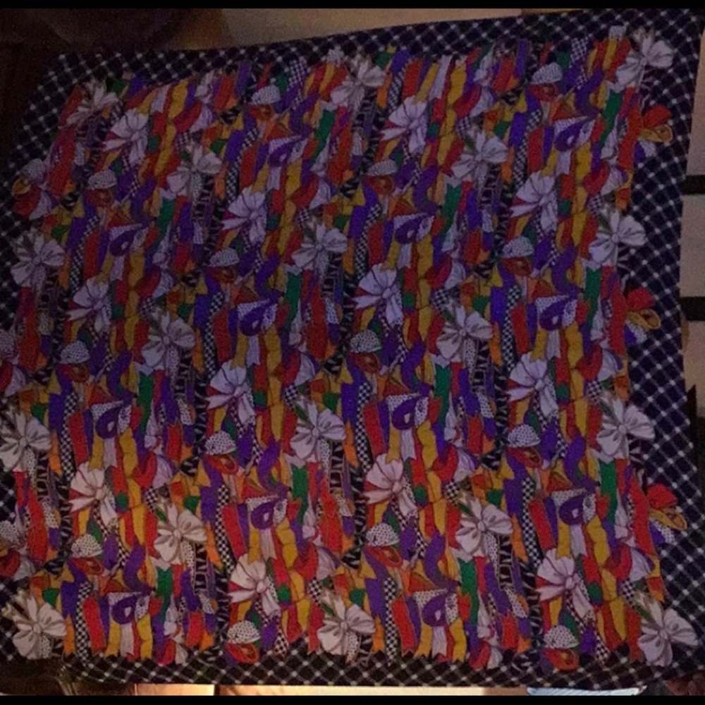 Anne Klein oversized silk scarf MADE IN ITALY